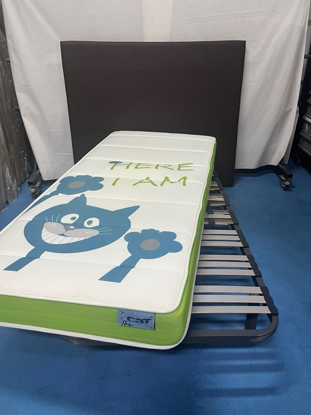 Rete rinforzata + materasso in visco 90x190