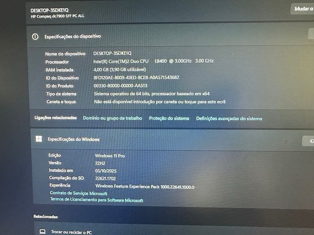 PC HP Compaq Core2 vPro Desktop