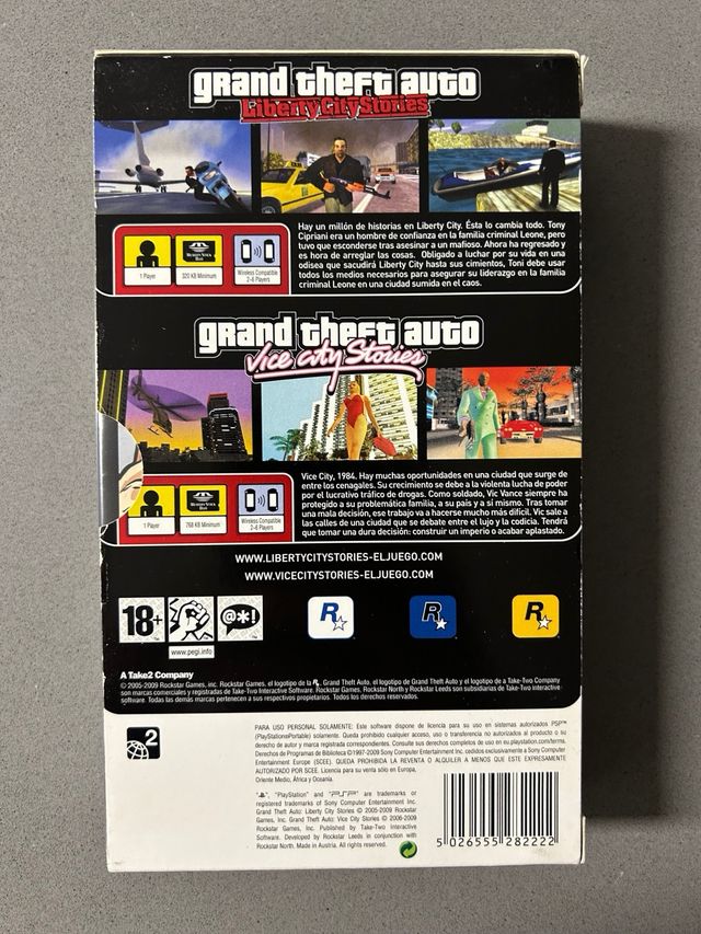 Pacchetto doppio GTA PSP: Liberty City e Vice City