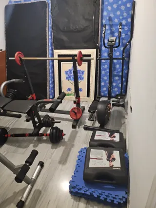 Gimnasio completo multiestación y pesas