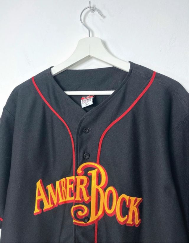 Camiseta Béisbol Retro Amber Bock Bordada