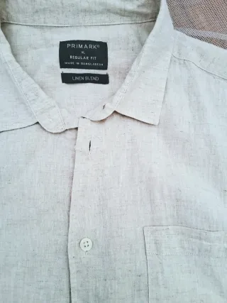 Camisa básica Lino y Algodón Talla XL