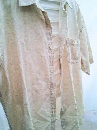 Camisa básica Lino y Algodón Talla XL