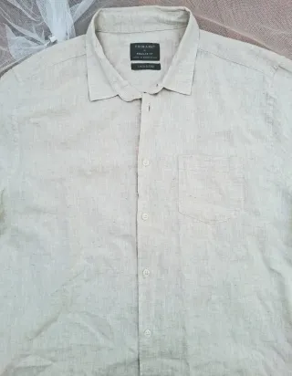 Camisa básica Lino y Algodón Talla XL