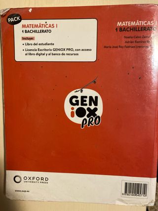Matemáticas I 1º Bachillerato. Libro del estudi...