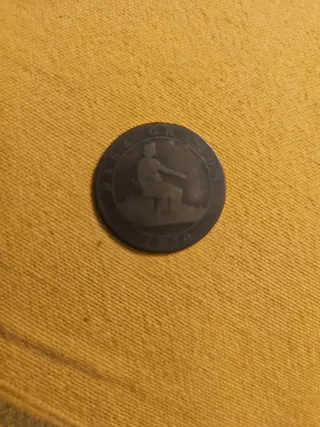 Moneda 10 Céntimos 1870 Gobierno Provisional