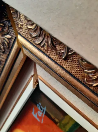 Óleo sobre lienzo enmarcado en madera