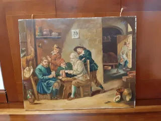Óleo sobre lienzo enmarcado en madera