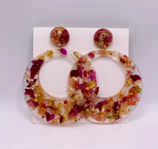 Pendientes flamenca buganvilla