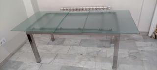 ELEGANTE MESA CRISTAL ALTA CALIDAD PERFECTO ESTADO