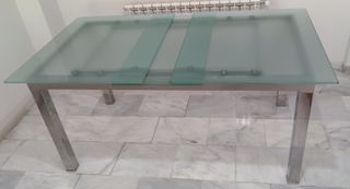 ELEGANTE MESA CRISTAL ALTA CALIDAD PERFECTO ESTADO