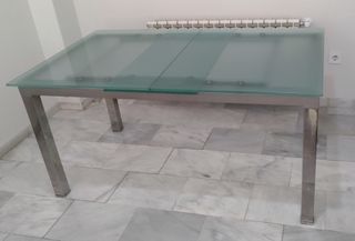 ELEGANTE MESA CRISTAL ALTA CALIDAD PERFECTO ESTADO