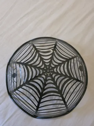 Cesto Rete Ragno Halloween Nero