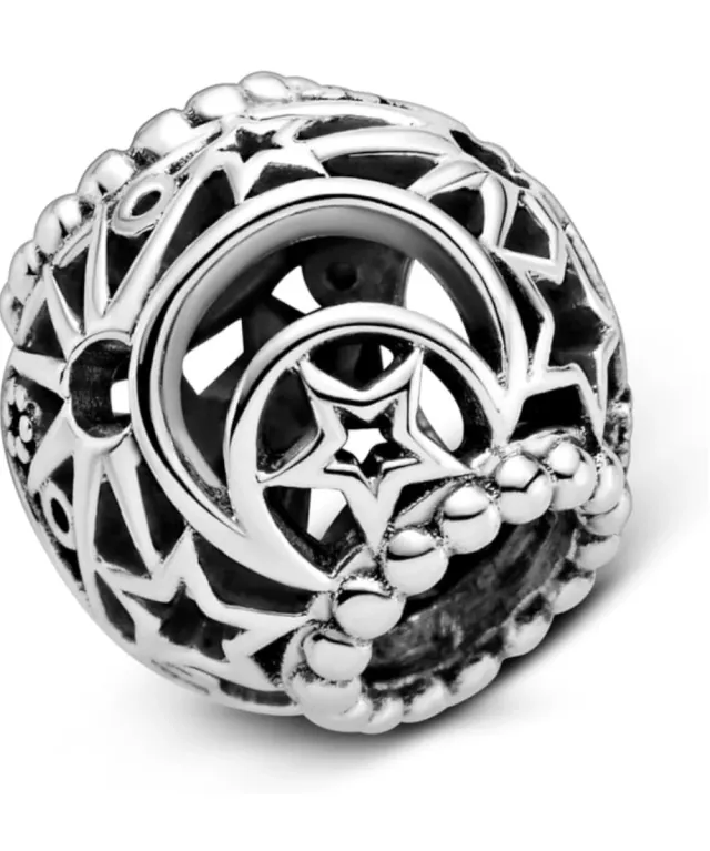 Pandora Charm Luna y Estrellas Plata