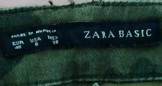 Pantaloni donna camouflage vita media taglia 40/S