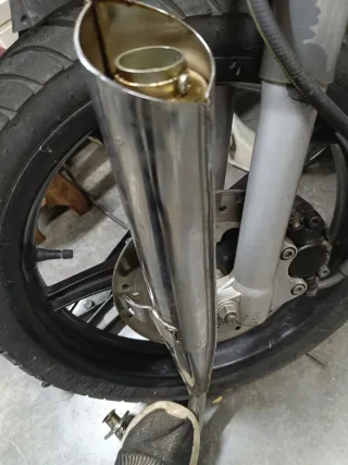 Escape de moto cromado vespino  sc