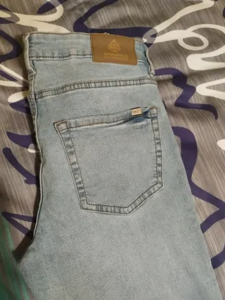 Vaqueros skinny Springfield azul. HOMBRE 