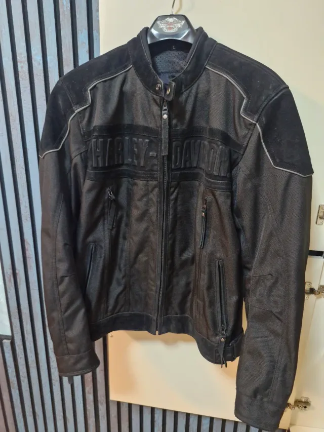 Giacca da moto Harley Davidson nera taglia L