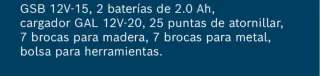 Taladro Bosch GSB 12V-15 Professional. A estrenar 