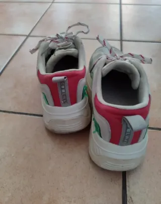 Zapatillas plataforma rosa y blanco