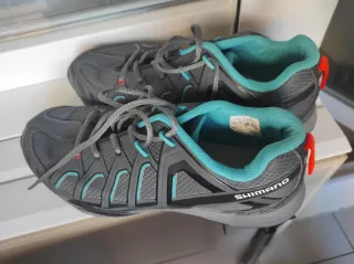Zapatillas Shimano Mujer Spinning Gris/Turquesa