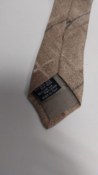 Corbata Giorgio Armani Seda Beige/Marrón