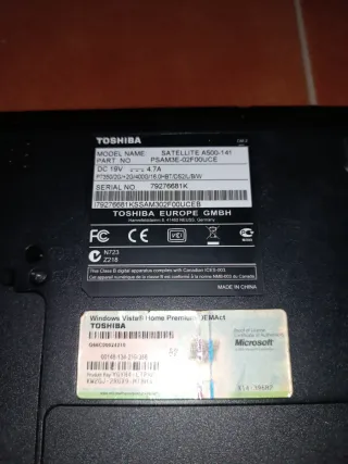 Portátil Toshiba Negro