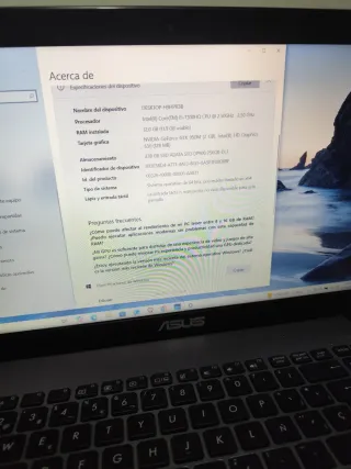 Portátil Asus i5 7ª Gen GTX 950M 12GB RAM