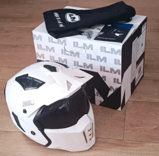 Casco Moto ILM Talla M Blanco