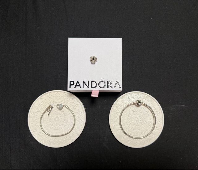 Pulseras Pandora Original Plata 2 pulseras y charm
