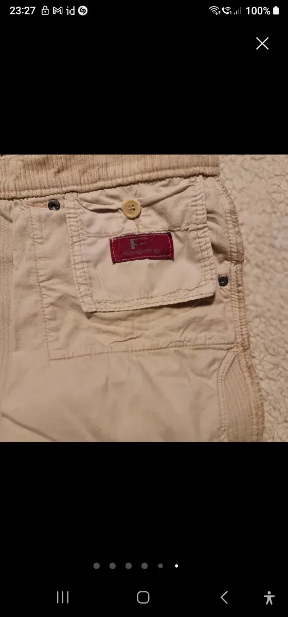 Pantalón Pana Beige Florentino Talla 42