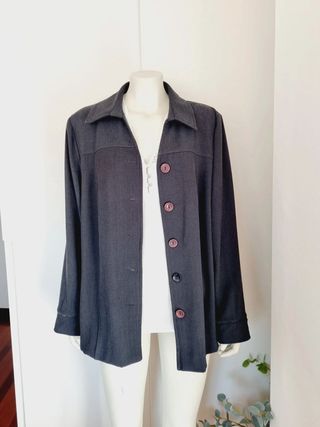 Blazer gris vintage T XL botones