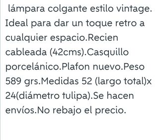 Lámpara vintage verde metal