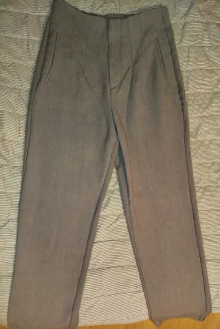 Pantalones Stradivarius Gris Traje