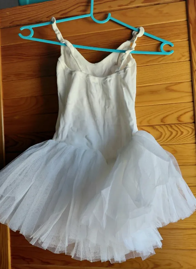 Tutu ballet blanco Evase Cloche 4 capas tul 12 año