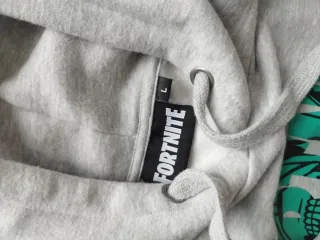 Felpa Fortnite Grigia con Dettagli Teal