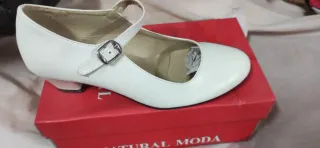 Zapatos Flamenca Blancos Talla 36 COMERCIALNEMM
