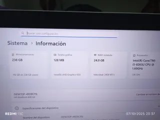 Portatil i5 8va G. 