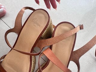Sandalias Castañer Cuña Esparto Marrón