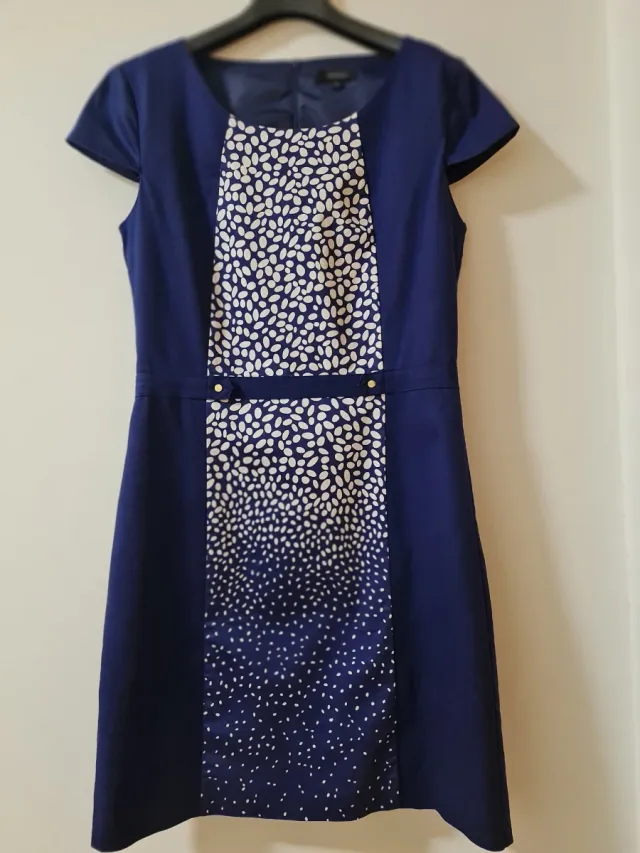 Vestido Antea azul y blanco T.40