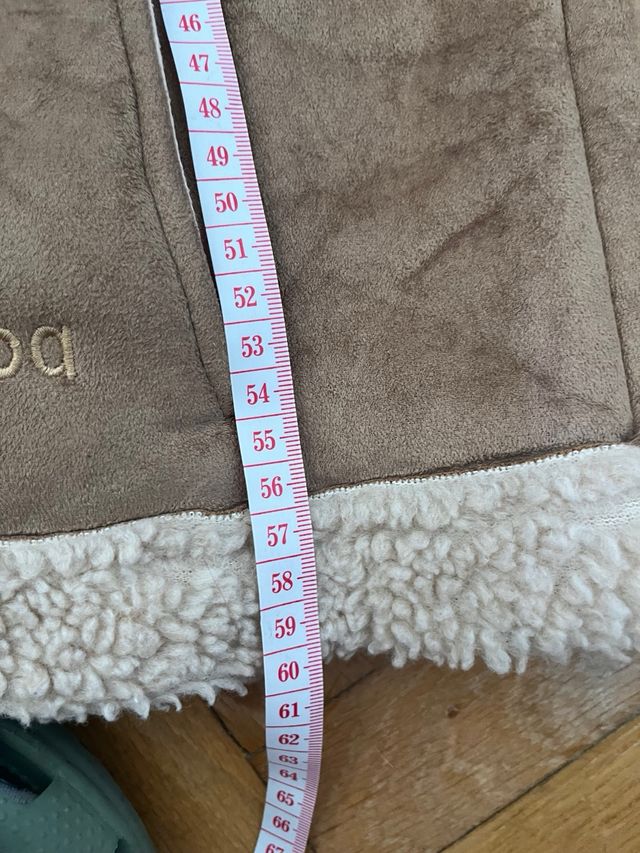 Chaqueta borrego vintage marrón y blanco