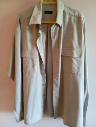 Camisa Springfield manga larga gris claro.  Vintag
