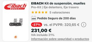 Kit Muelles Eibach Pro-Kit