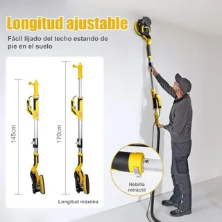 Lijadora de Pared Extensible con Aspirador