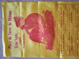 Cartel Seda Toros Plaza de Toros Málaga 1969