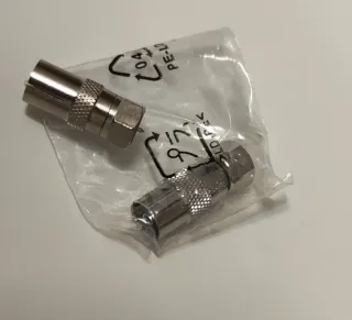 2 Adaptadores Coaxial F Macho a RCA Hembra