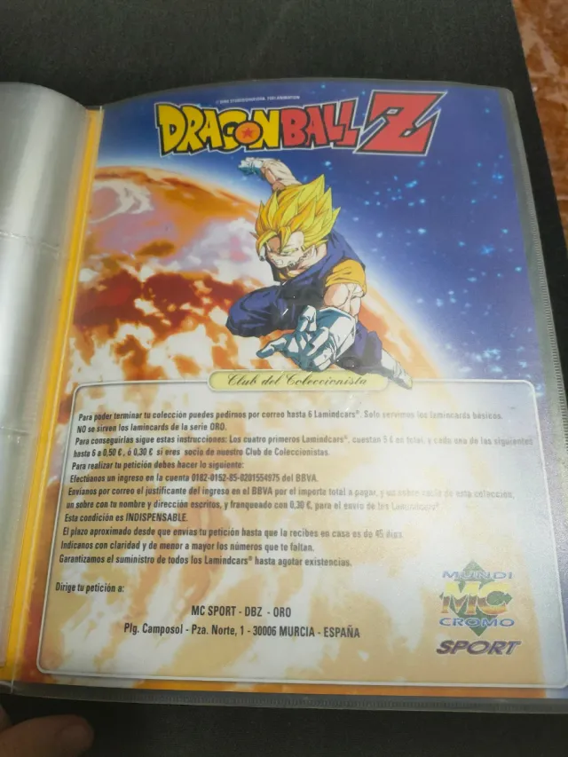 Álbum Lamincards Dragon Ball Z Serie Oro