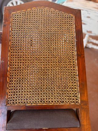 Conjunto 8 Sillas Comedor Madera y Rattan