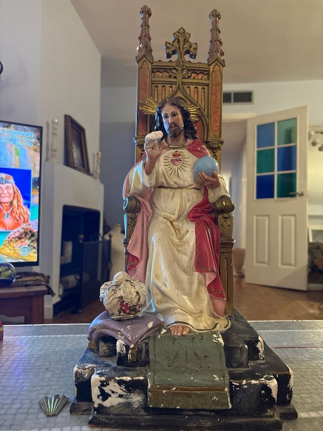 Gran Figura Sagrado Corazón de Jesús Antigua