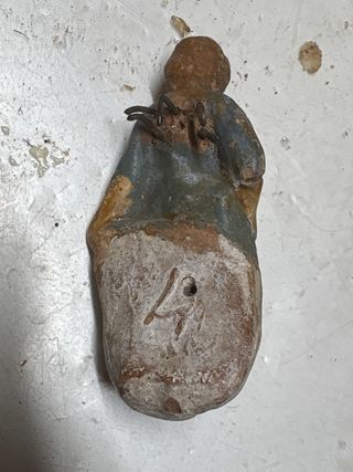 Ángel . Figura antigua barro 